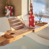 Luxury Bamboo Bathtub Shelf, Retractable